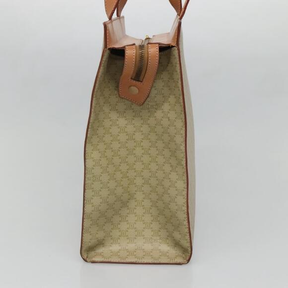CELINE Macadam Canvas Tote Bag Pvc Beige Gold - Picture 5 of 12
